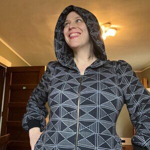 Kristinit Padded hooded cozy quilted jumpsuit size 8-10